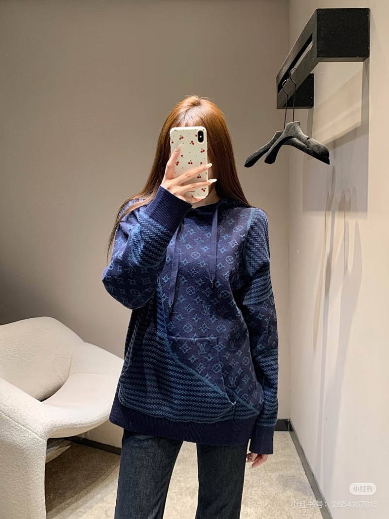 110354 New men's and women's jacquard holiday patchwork hooded jacket clothes