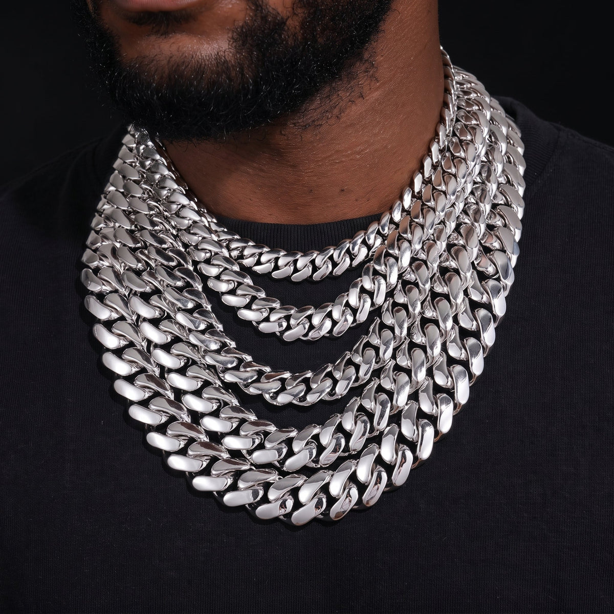 10-22mm 18k Gold Miami Cuban Link Chain