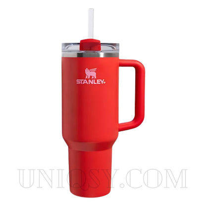 Stanley Tumbler with Handle & Straw Lid - Stainless Steel, Vacuum Insulated, Thermal Iced Travel Mug (40 OZ)