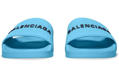 Balenciaga Pool Slides - Light Blue