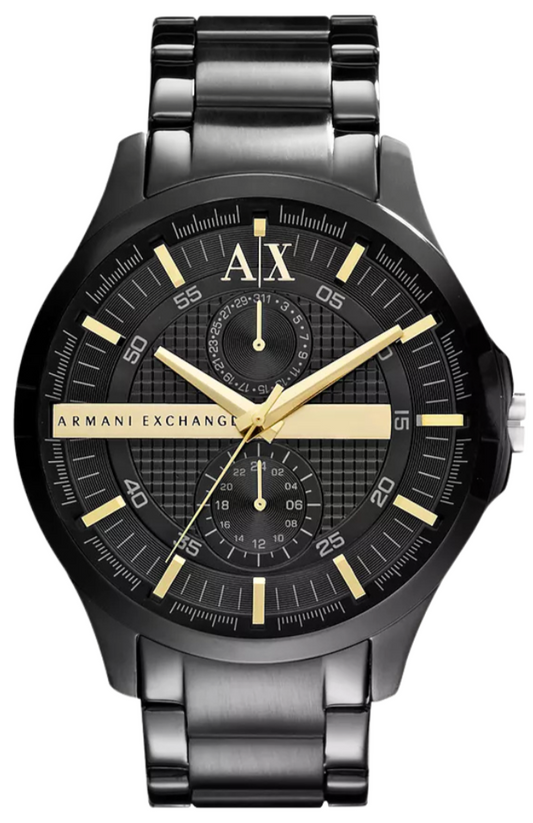 Armani Exchange Hampton AX2121 Men's Chronograph Watch – Black Dial with Black Stainless Steel Strap