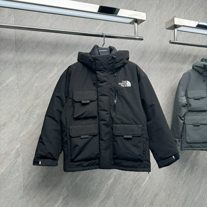 105891  Men's and women's northern workwear with multiple pockets, hooded down jacket, clothes